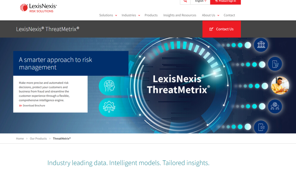 ThreatMetrix homepage