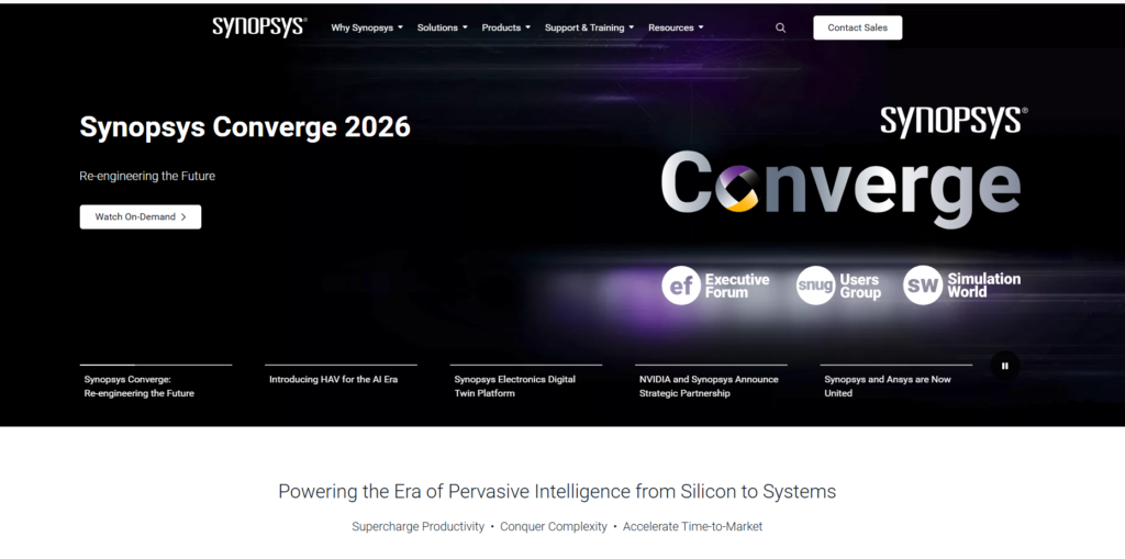 Synopsys homepage