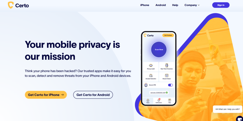Certo Security Homepage