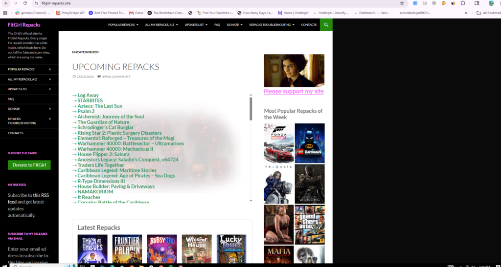 FitGirl Repacks homepage